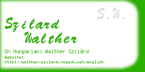 szilard walther business card